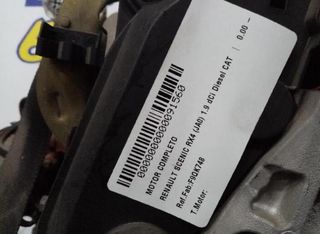 Renault f9qk748 motor scenic 1.9 dci diesel 91560