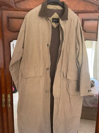 Chaquetón largo NEXT beige/marrón