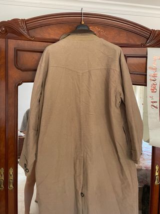 Chaquetón largo NEXT beige/marrón