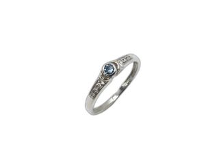 anillo oro 18k con circonita t. 14,5 (17,36 mm)