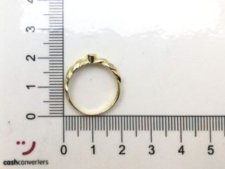 anillo oro 18k con piedra con circonita,esmeralda t. 13,5 (17,04 mm)