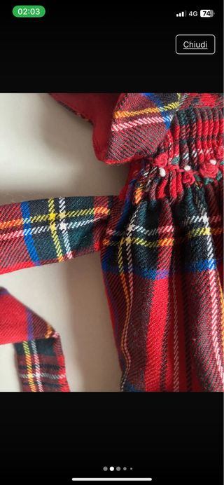 Vestito Natale bimba 9-12 mesi