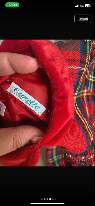 Vestito Natale bimba 9-12 mesi