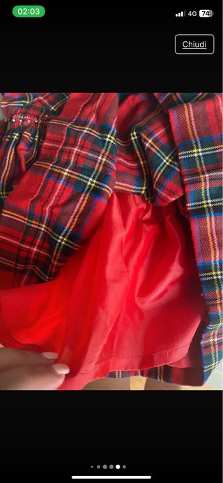 Vestito Natale bimba 9-12 mesi