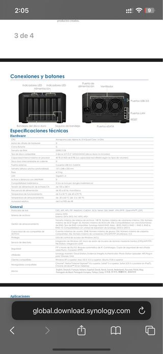Synology 1515 NAS (5 bahías) + 5 discos WD Red 4T