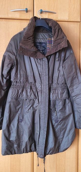 Gabardina marrón-oliva