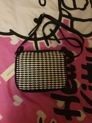 Bolso DAVID JONES blanco&negro