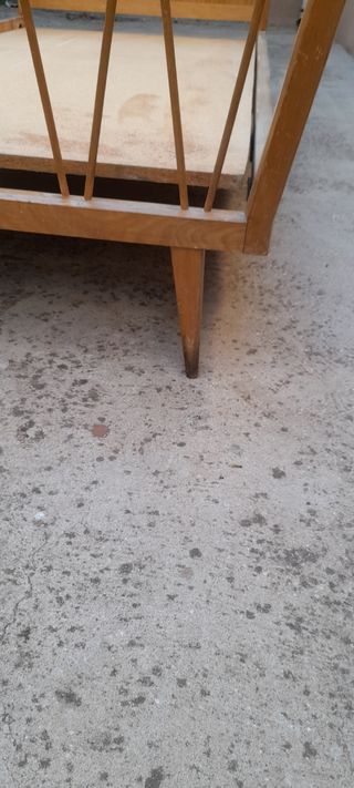 Cama vintage de madera años 50,60 