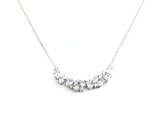 cadena plata 925mm con piedra con circonita 19 2.5cm 