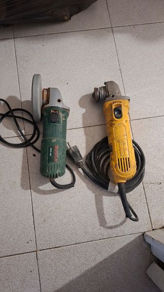 2 Amoladoras Angulares: Bosch + DeWalt
