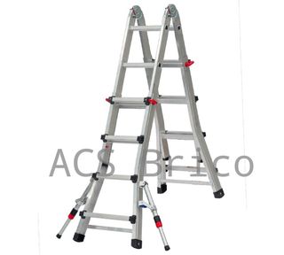 Escalera Telescópica Aluminio 4+4 Peldaños Teleflex