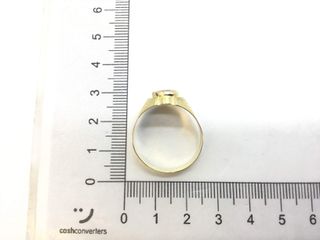 anillo oro 18k con piedra con rubi