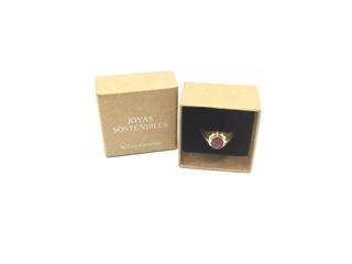 anillo oro 18k con piedra con rubi