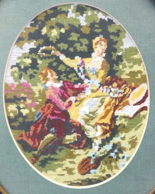 Obra de arte en punto de cruz. Fragonard en petipua.