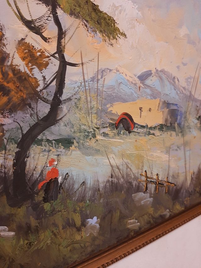 Quadro olio paesaggio vintage