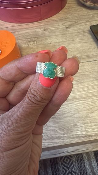 Anillo Tous Mesh Amazonita Plata