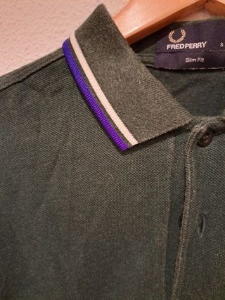 Polo Fred Perry verde bosque talla S