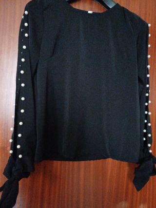 Blusa nera perle - Tg.M