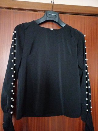 Blusa nera perle - Tg.M