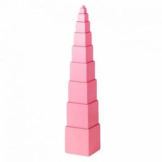 Torre Montessori/Rosa o Multicolore — Versione 3D