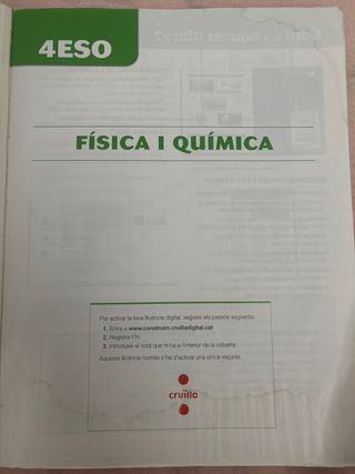 Física i química. 4 ESO. Construïm