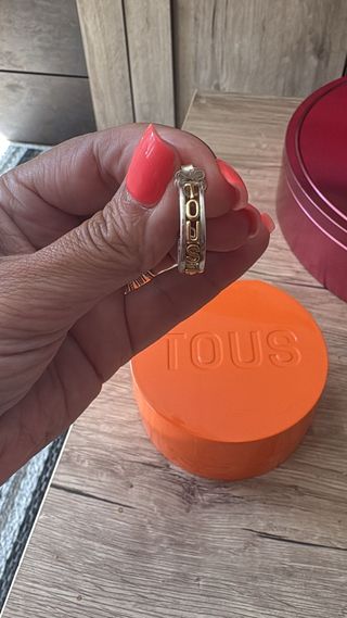 Pendientes Tous logo dorados plata