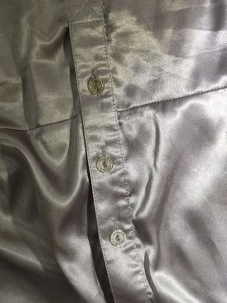 Blusa satinada plata talla M Susana-Eva
