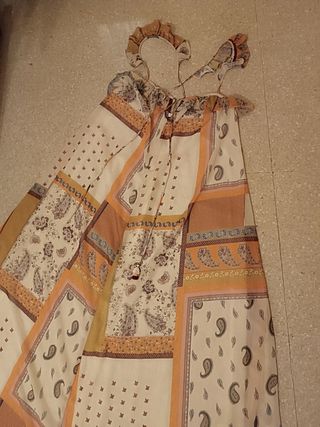Vestido largo Zara estampado S