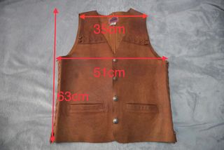 Chaleco piel Hovana vintage