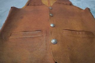 Chaleco piel Hovana vintage