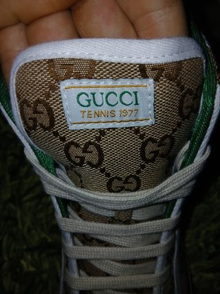 Scarpe Gucci alte, beige e marrone
