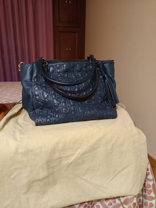 Bolso Carolina Herrera azul marino