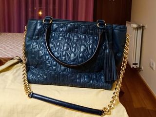 Bolso Carolina Herrera azul marino