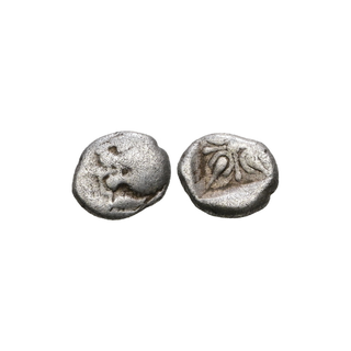 3 fracciones griegas arcaicas en plata auténticas
