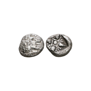 3 fracciones griegas arcaicas en plata auténticas