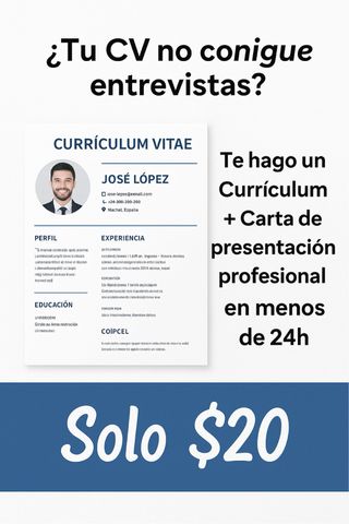 CV+Carta de Presentación Modelo Mrofesional