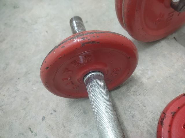 PESAS SALTER :BARRA LARGA 180 ,MANCUERNAS Y DISCOS