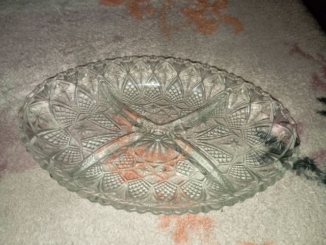 Bandeja cristal 4 compartimentos