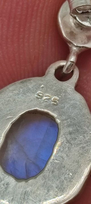 Pendientes de plata y piedra luna. 