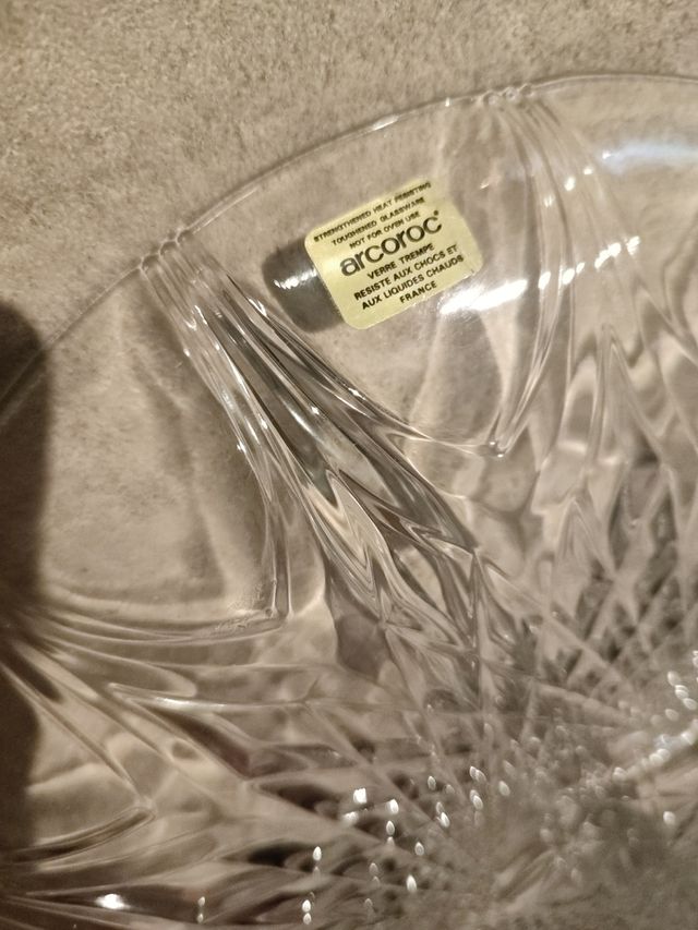 Bandeja cristal 4 secciones - años 80