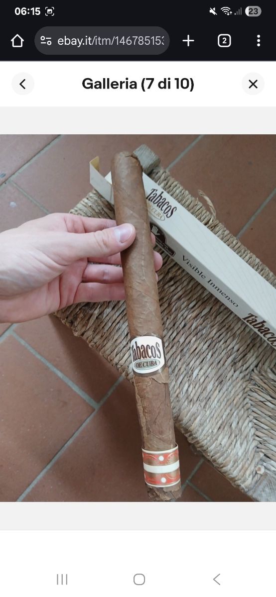 Sigaro. Visibile Inmenso Taba