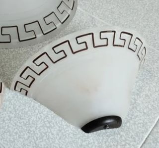 Applique Parete Greca Vetro Metallo lampada a muro