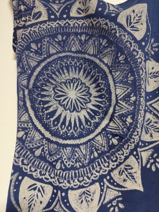 Vestido Desigual mujer + chaquetilla azul estampad