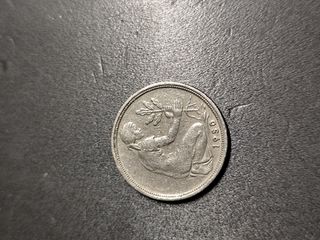 Moneda alemana 50 Pfennig 1950