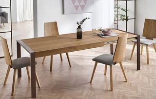 Mesa extensible Evor - Madera y metal