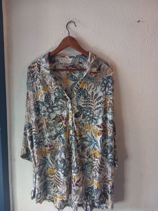Vestido floral manga larga 7XL