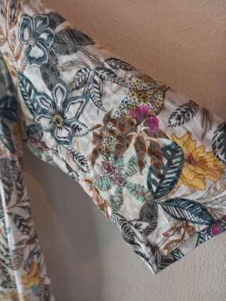 Vestido floral manga larga 7XL