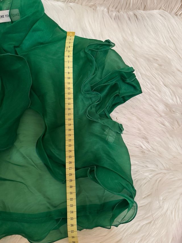 Chaqueta seda verde talla S