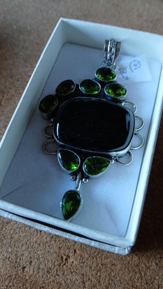 Pendente Argento | Pietre peridoto Verdi
