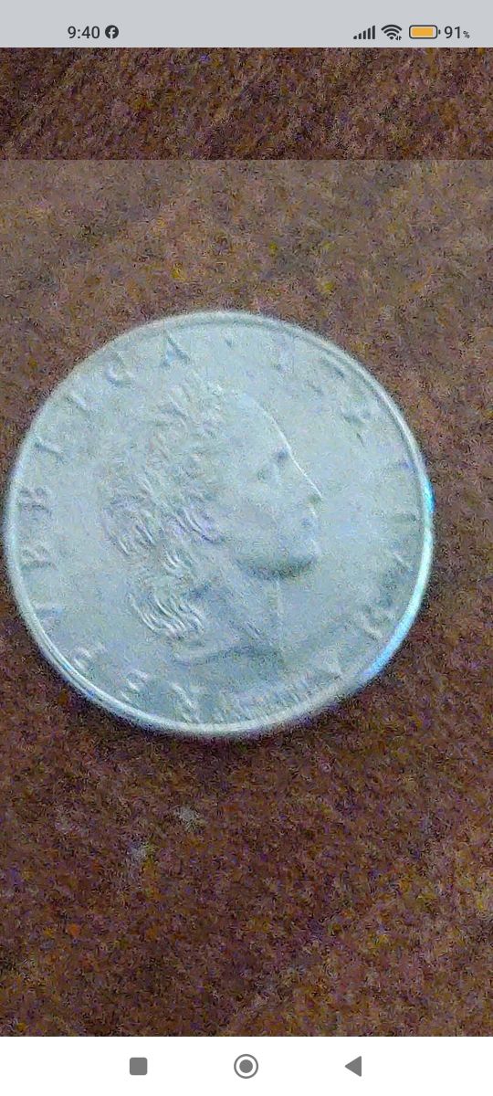 Moneta 50 Lire Italia 1993 micro 